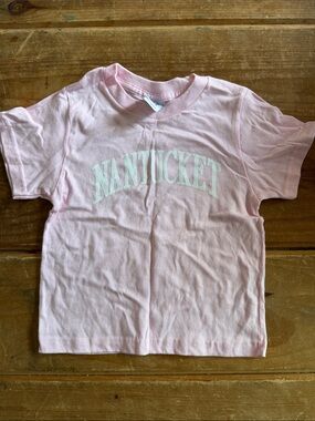 Kids Pink Nantucket Graphic Short Sleeve Tee